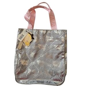 NWT Harajuku Lovers Love Hate Pink and Silver Tote Bag